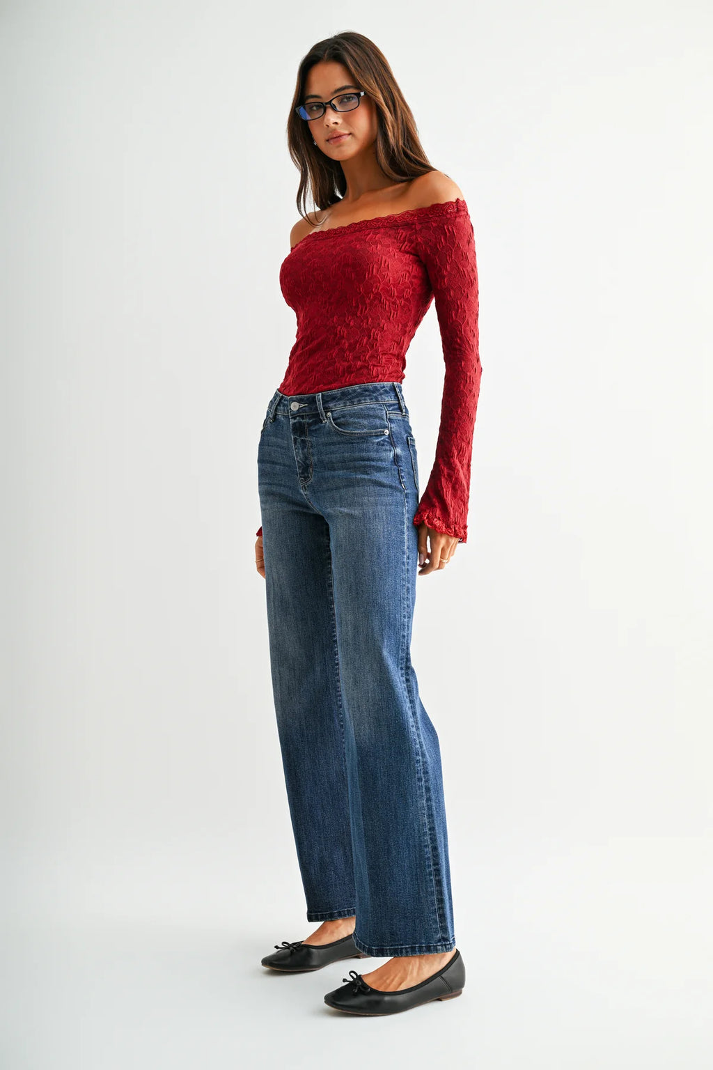 MICA High Rise WIDE LEG Dark Jean