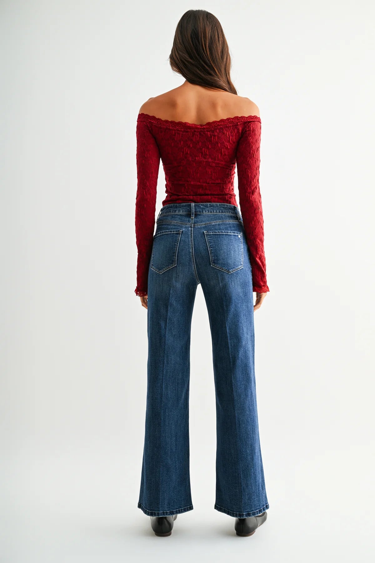 MICA High Rise WIDE LEG Dark Jean