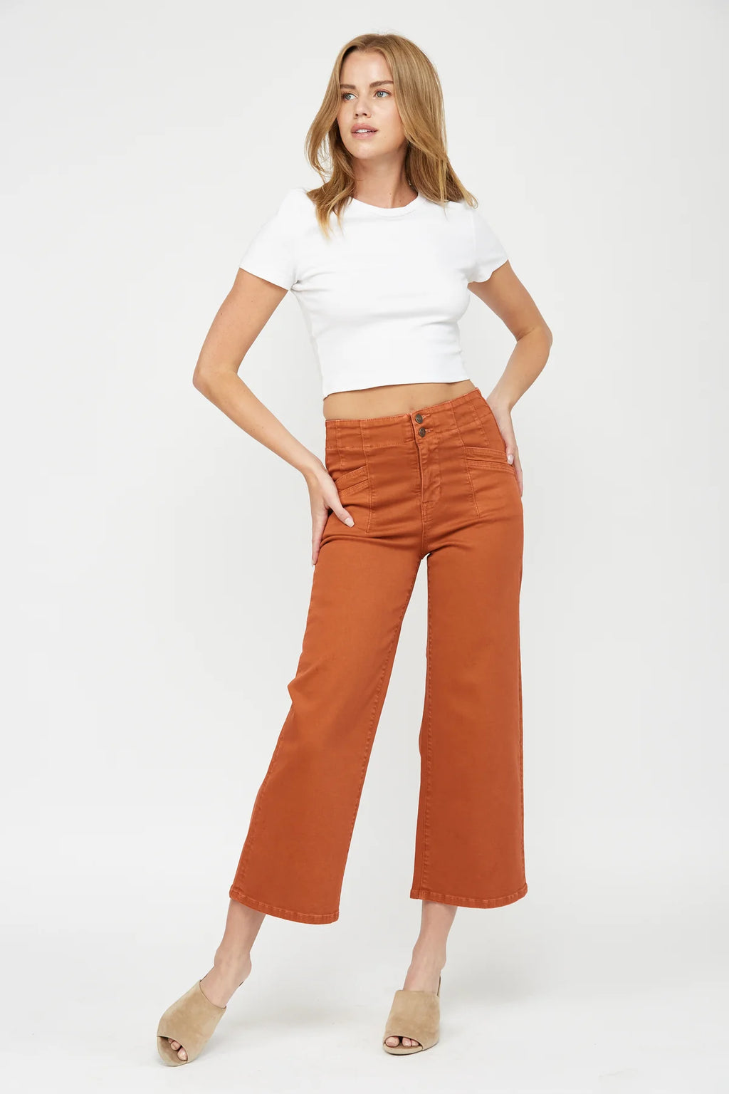 MICA SUPER High Rise WIDE CROP Jean