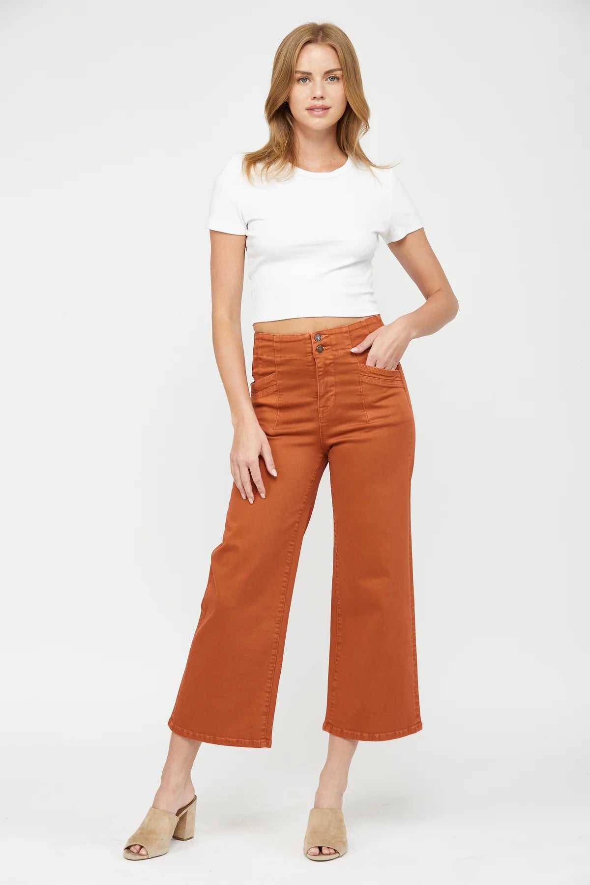 MICA SUPER High Rise WIDE CROP Jean