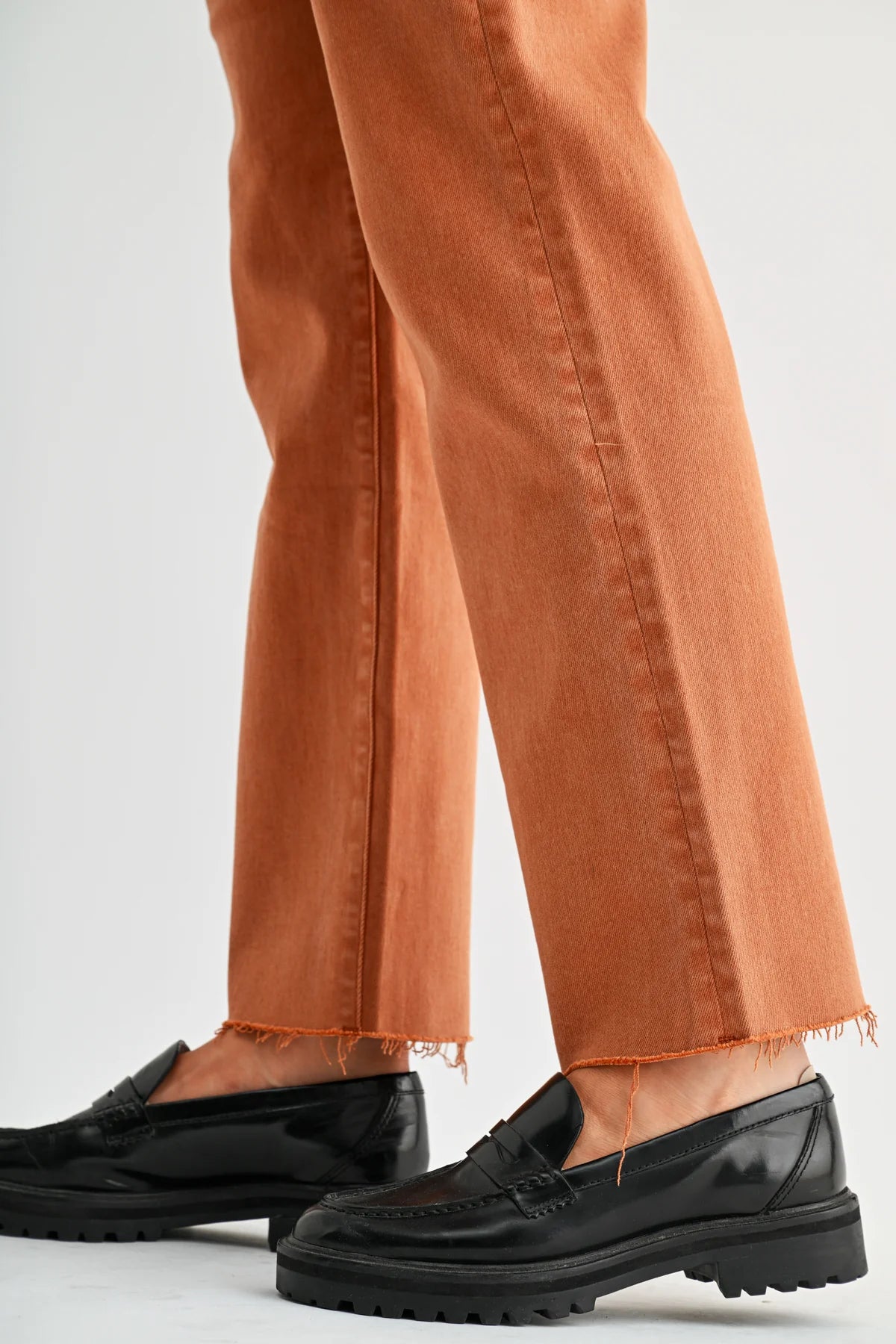 MICA High Rise Straight ANKLE Papaya Jean
