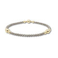 The Nantucket Shimmer Gray & 14k Gold-Filled Beaded Bracelet - 7"