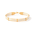 Purpose Bracelet - Sterling Silver Bar with 14K Gold Artist Wire / 7" - M