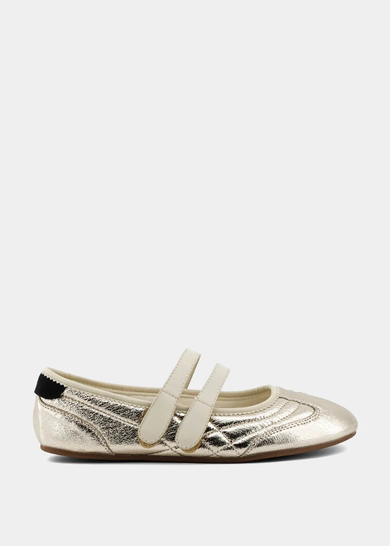 SHUSHOP SALOME GOLD FLATS