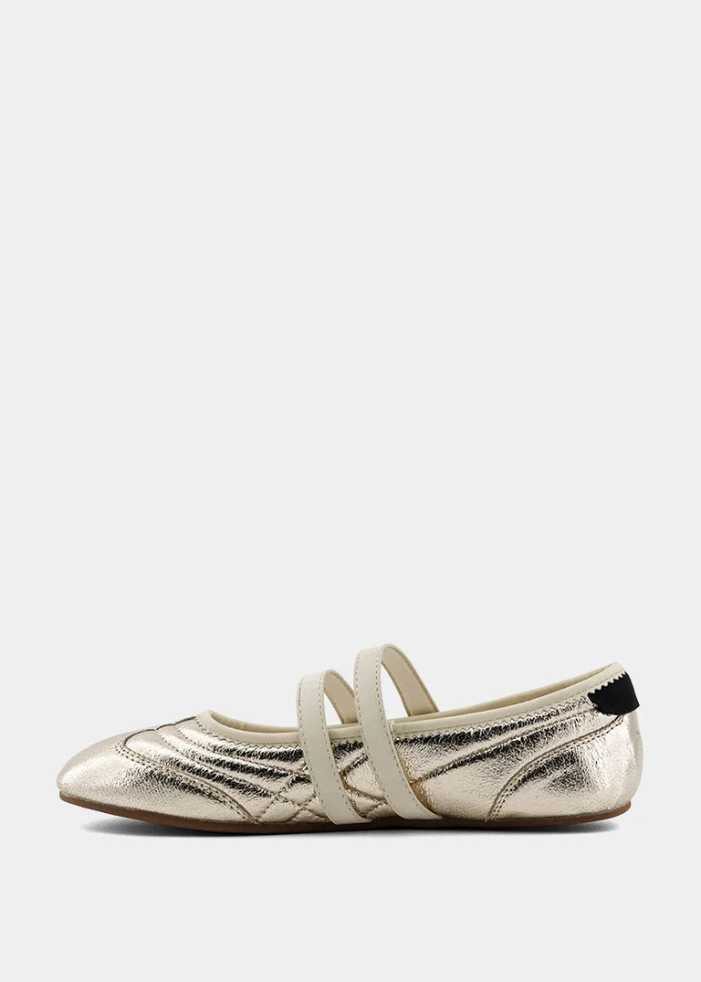 SHUSHOP SALOME GOLD FLATS