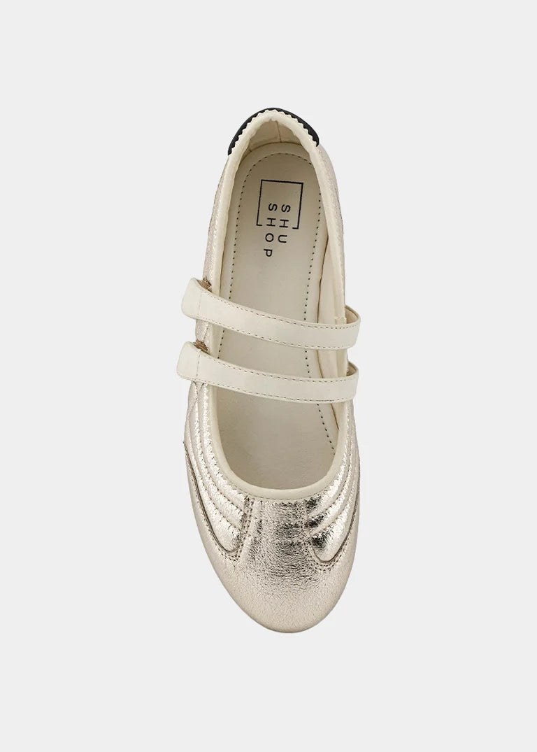 SHUSHOP SALOME GOLD FLATS