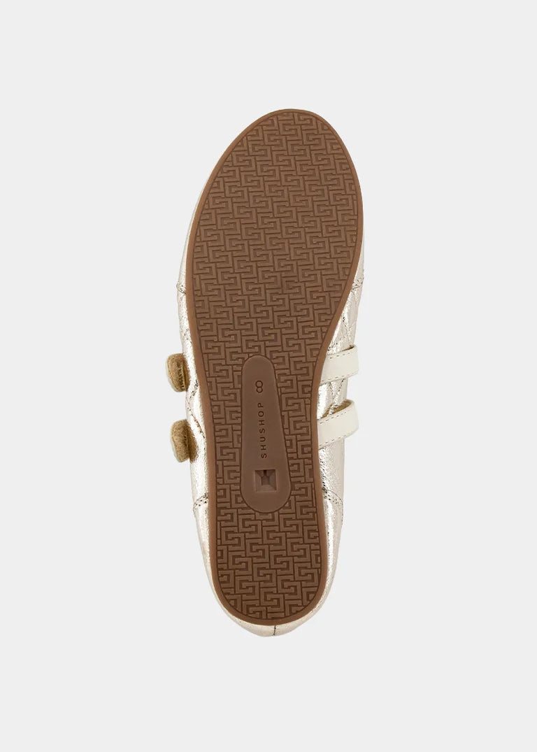SHUSHOP SALOME GOLD FLATS