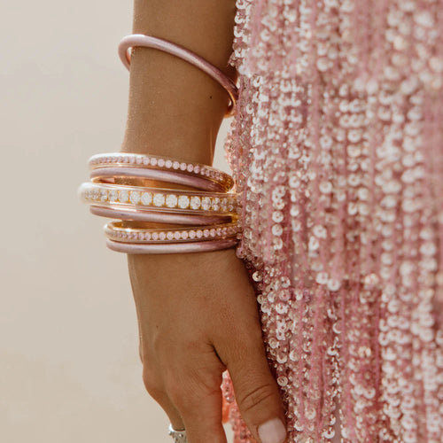BG ICE ROSE ALL WEATHER BANGLES SET OF 6 MEDIUM