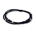 Single Water Pony 3mm Gold Waterproof Hair Band in Black (#S13)
