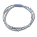 Single Water Pony 3mm Gold Waterproof Hair Band in Gray and Light Blue (#S2)