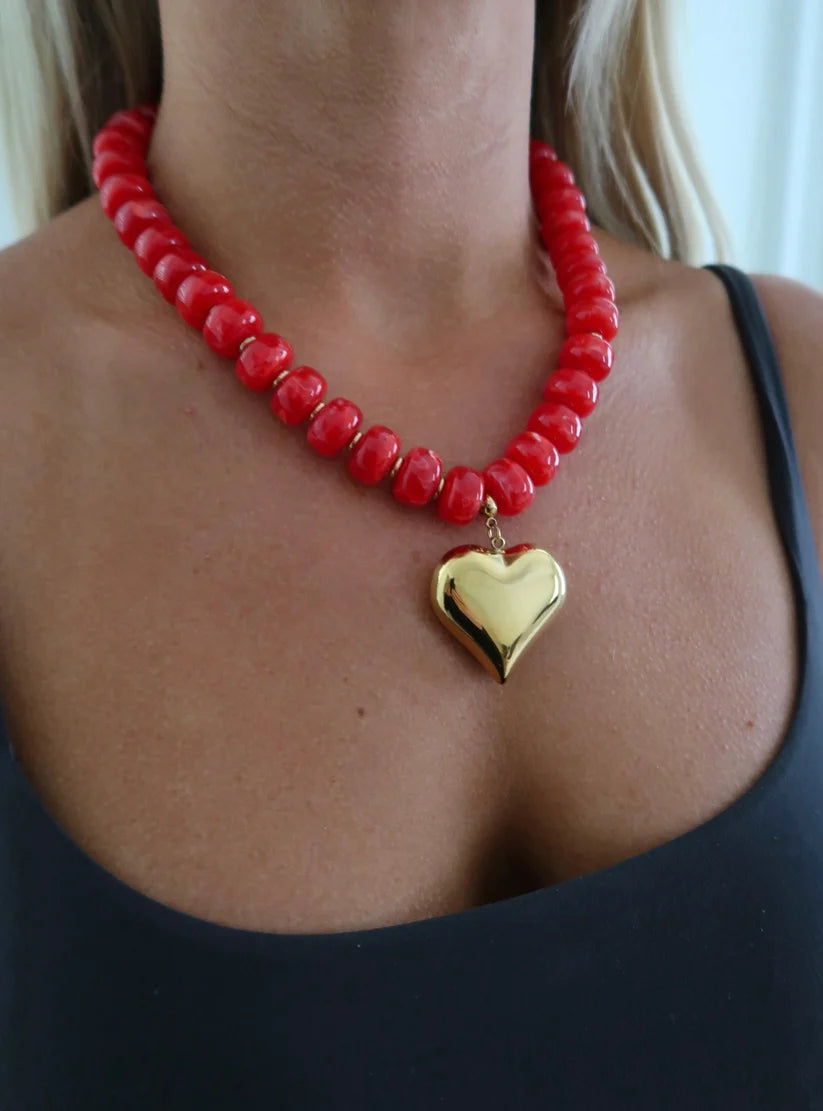CHAN RED HEART NECKLACE
