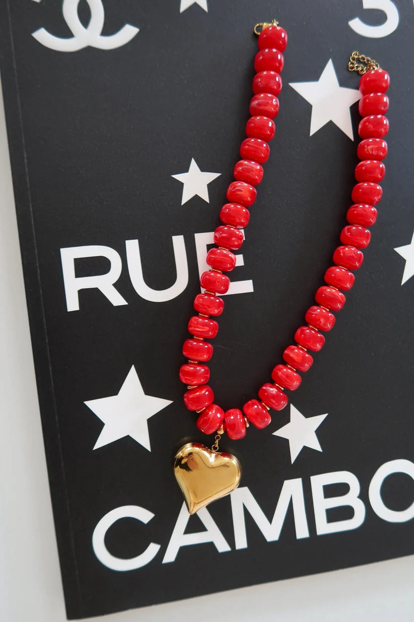 CHAN RED HEART NECKLACE