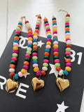 CHAN COLORFUL HEART NECKLACE