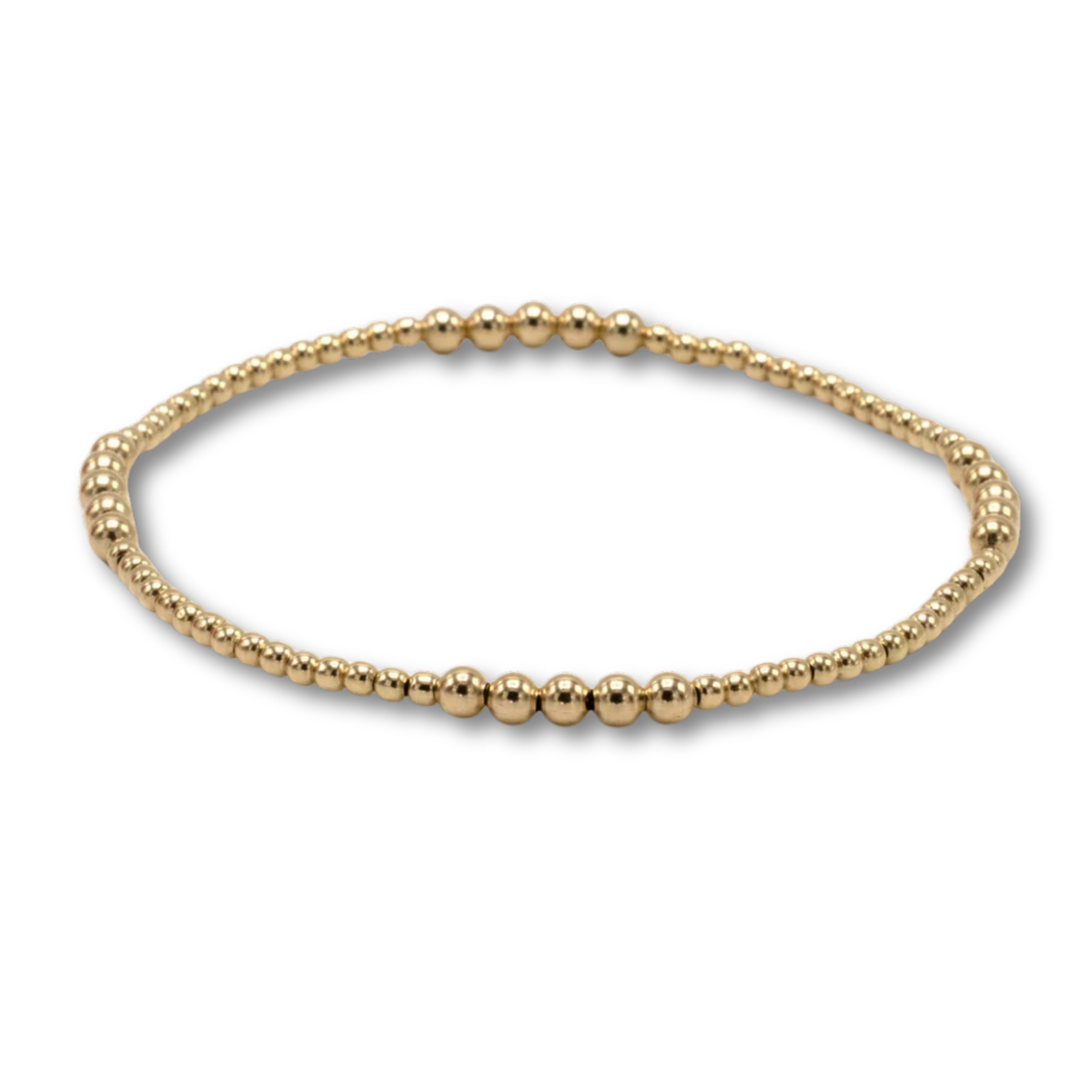 The Hamptons 2x3 14k Gold-Filled Beaded Bracelet - 7"