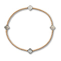 The Lucky Clover Bracelet in Black Mother of Pearl - 7 inches