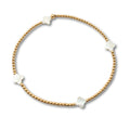 The Lucky Clover Bracelet in White Mother of Pearl - 7 inches