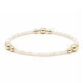 The Nantucket Shimmer Winter White & 14k Gold-Filled Beaded Bracelet - 7"