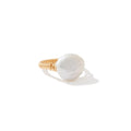UNIQUELY YOURS RING GOLD/PEARL 6.5"