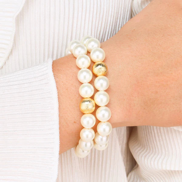 BG white pearl Brac. stretch