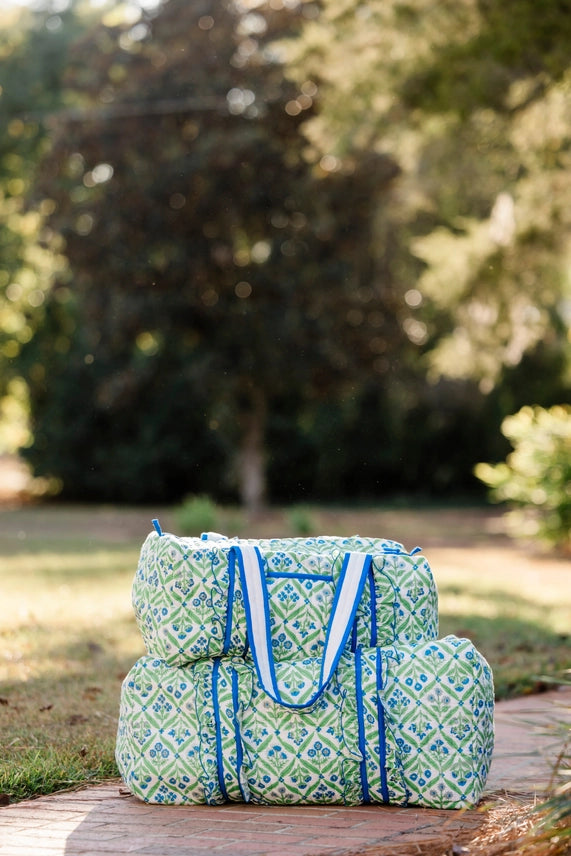 HG JARDIN BLEU LUXE LARGE DUFFLE