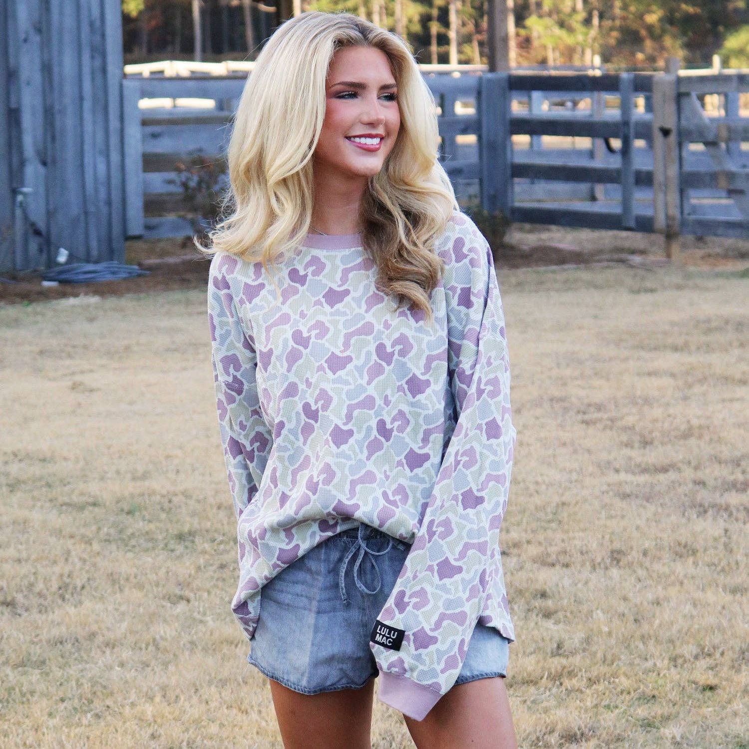 LM-WAFFLE LONGSLEEVE TOP-CAMO