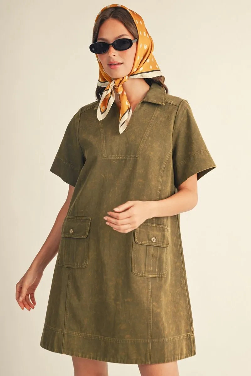 JODIFL OLIVE DRESS G51180