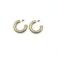 Allure 30mm Brushed Gold Patterned Hoop Earring