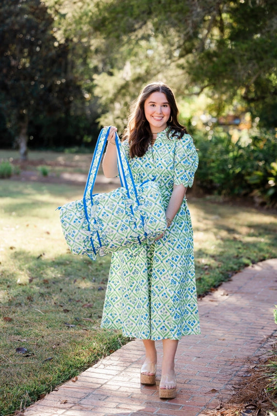 HG JARDIN BLEU LUXE LARGE DUFFLE