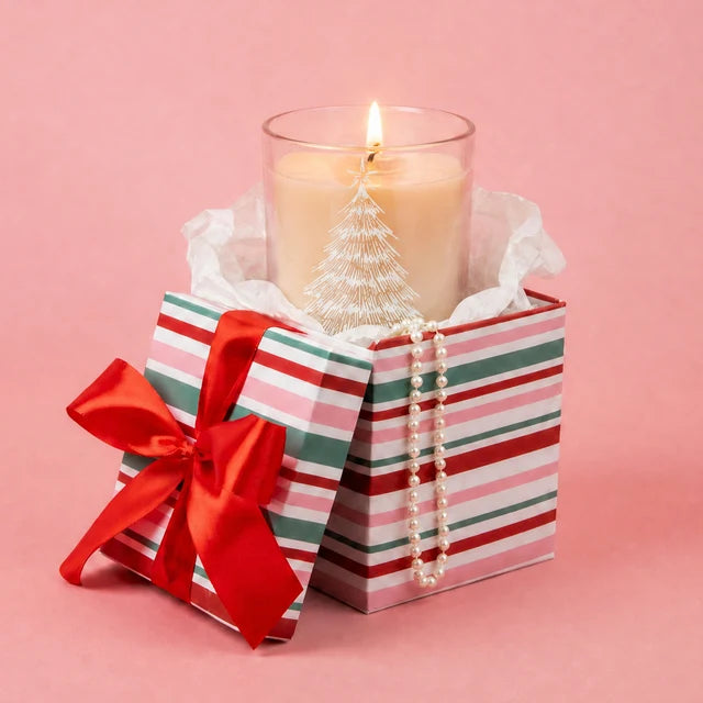 SG PINK TREE DECAL JAR CANDLE