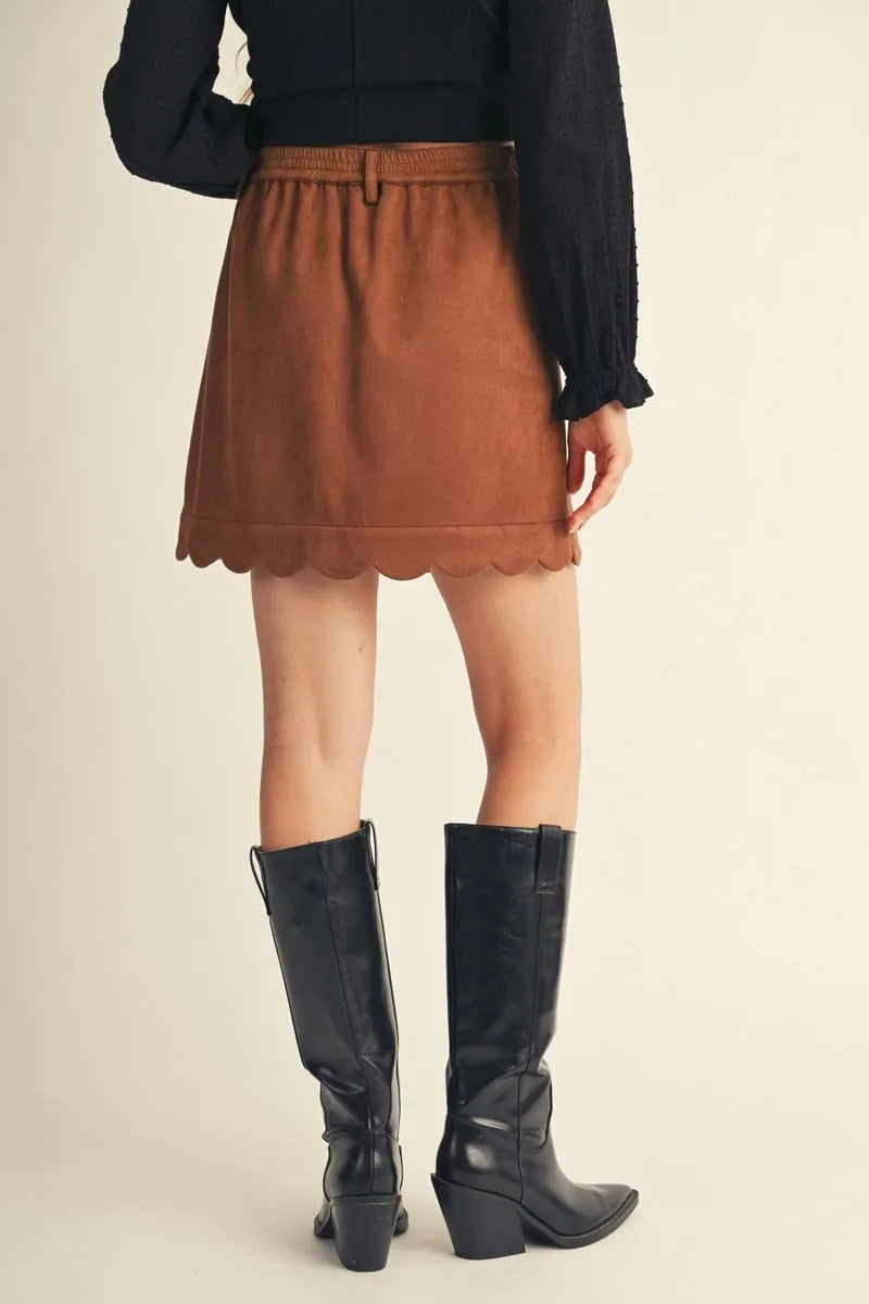 JODIFL BROWN SKIRT G15980