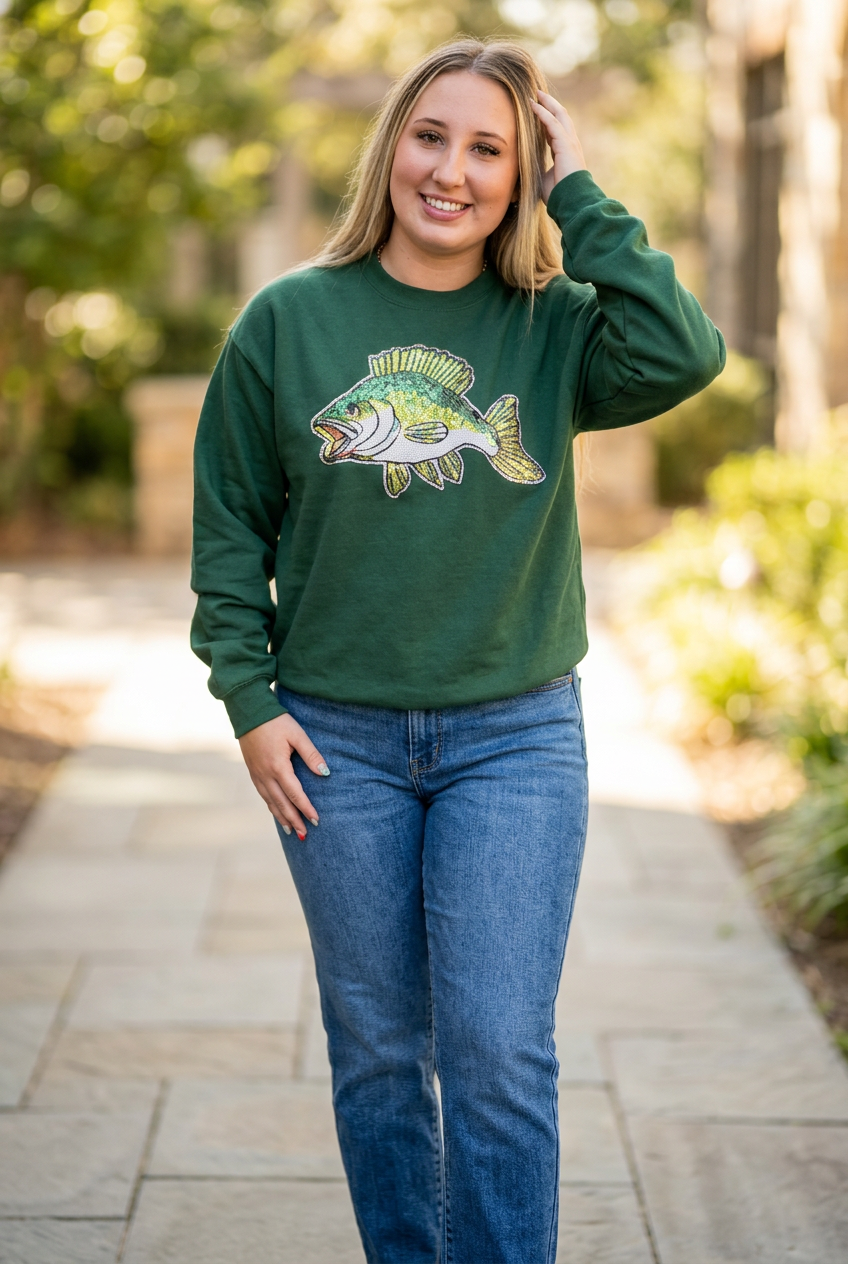 6J THREADS SPARKLE FISH SWEATSHIRT