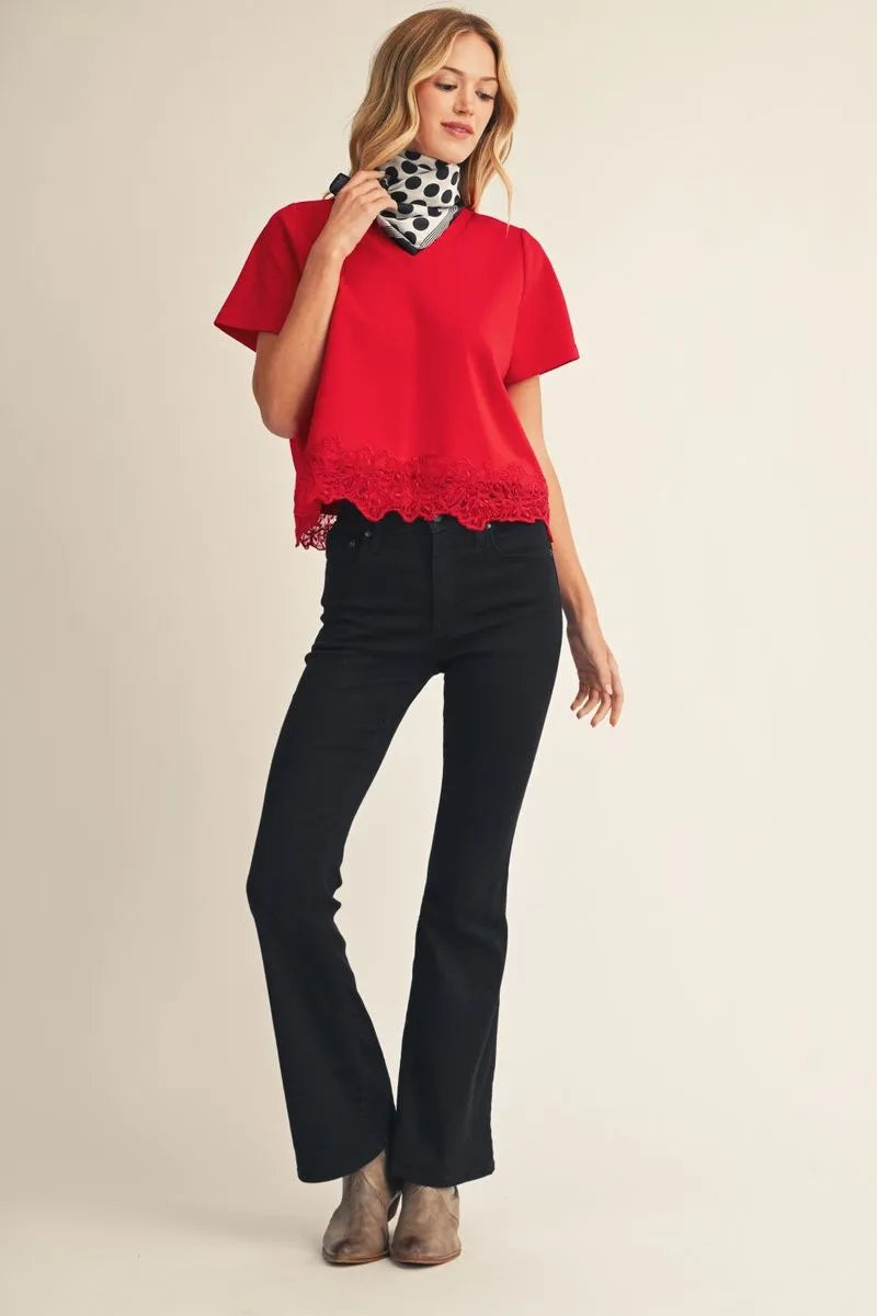 JODIFL V NECK TOP B14330