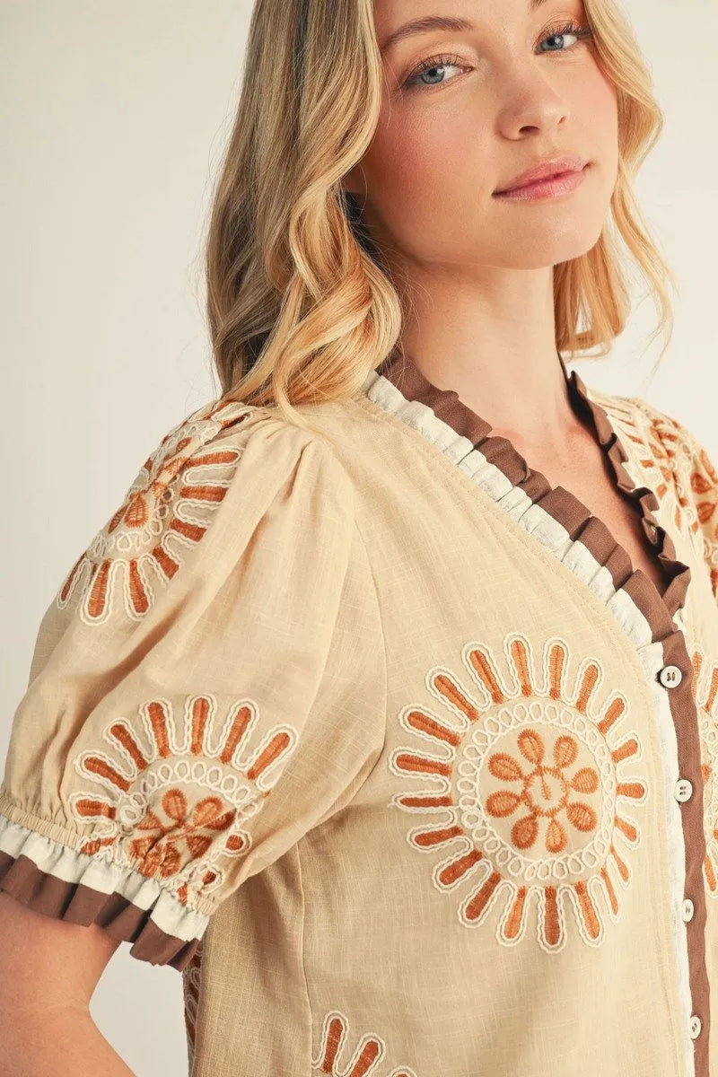 JODIFL BEIGE TOP M50911