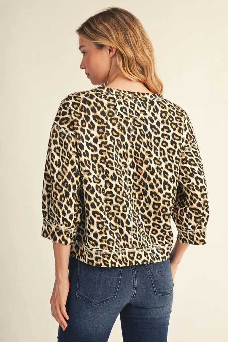 JODIFL H50251-4 LEOPARD TOP