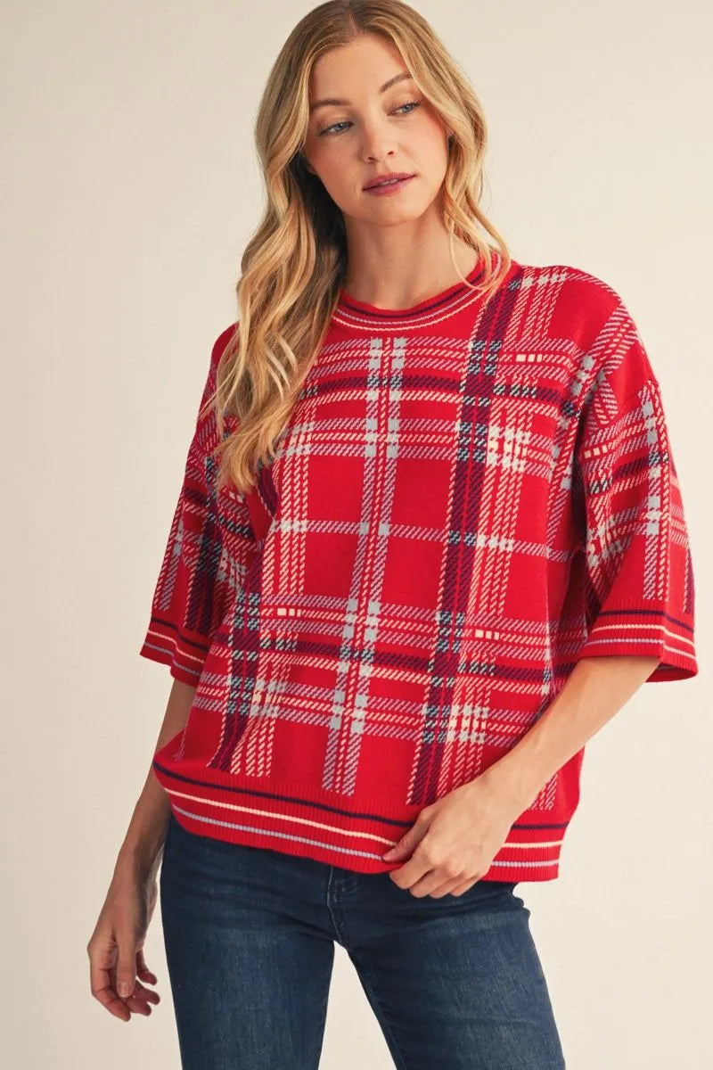 JODIFL RED SWEATER G51058-1