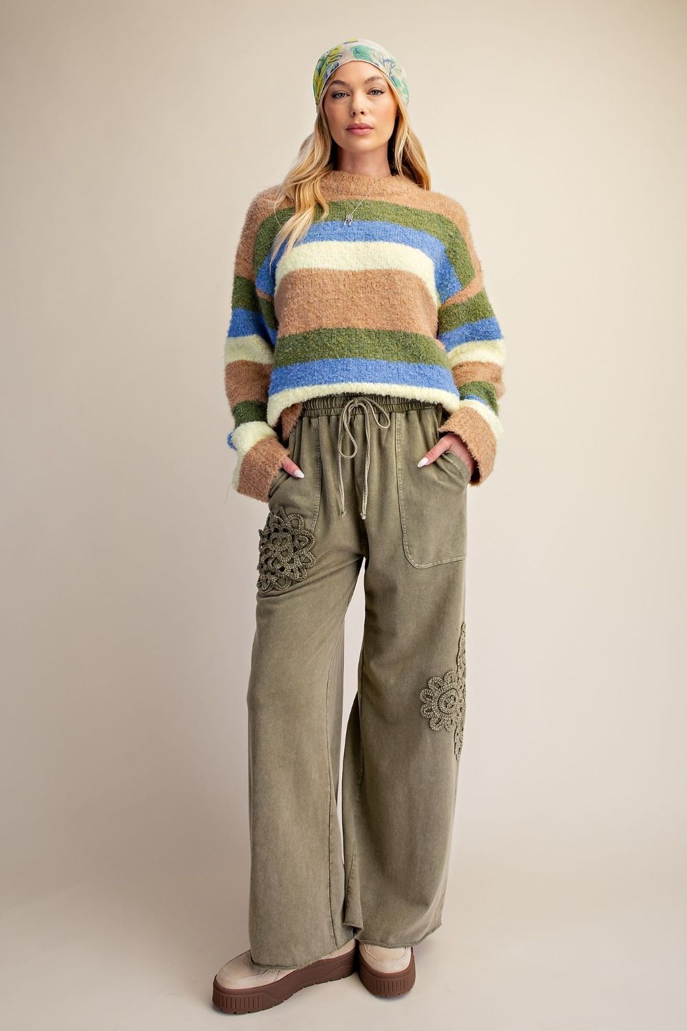 EASEL FADED OLIVE PANTS EB41673