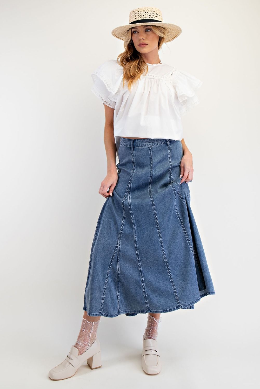 EASEL DENIM SKIRT EB56101