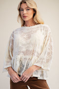 EASEL NATURAL LACE TOP ET30264