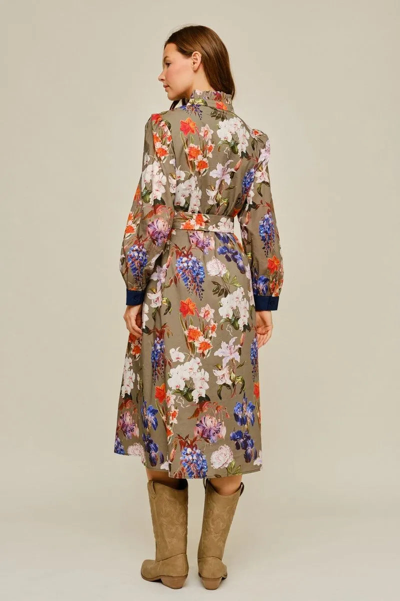 JODIFL FOREST GREEN DRESS B51310-1