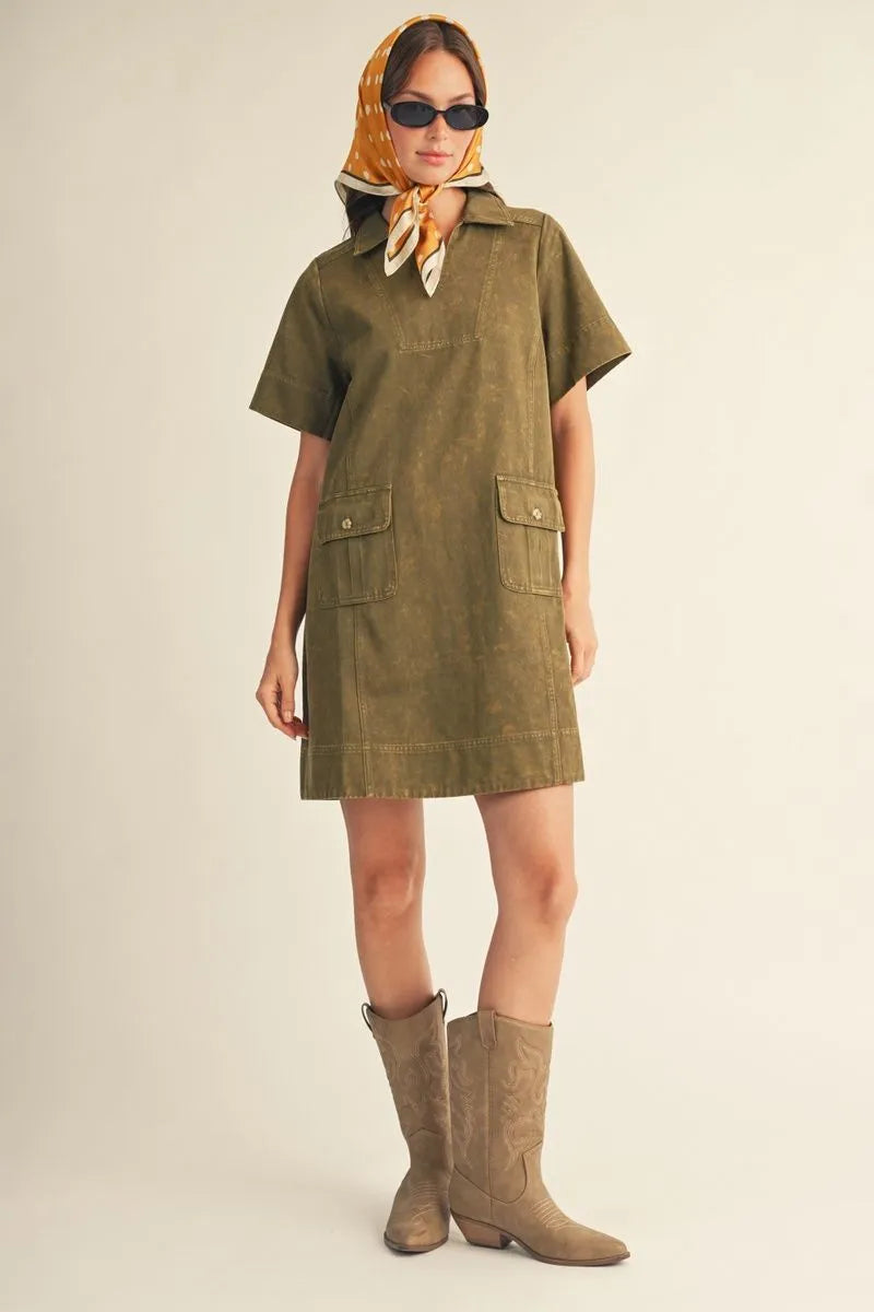 JODIFL OLIVE DRESS G51180