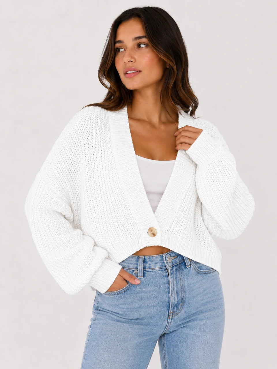 KLD IVORY HI-LOW SWEATER