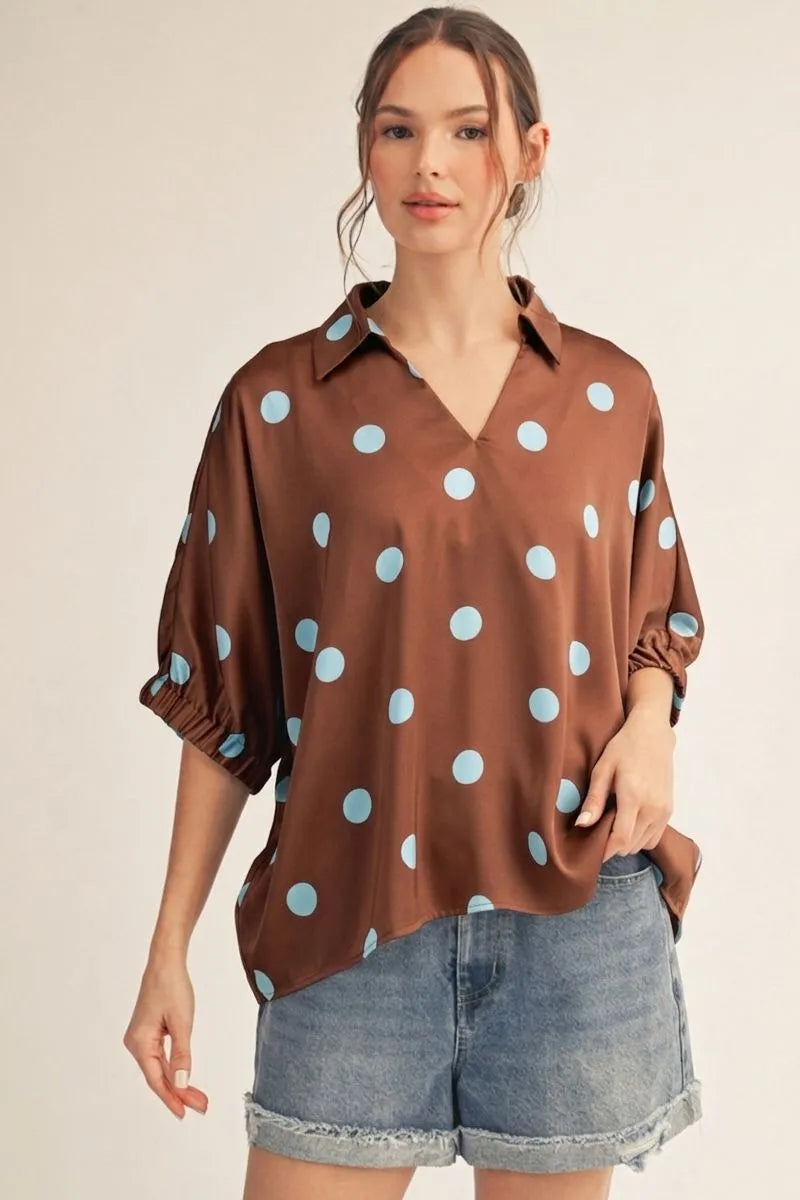 JODIFL BROWN TOP G13482-7