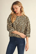 JODIFL H50251-4 LEOPARD TOP