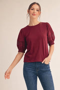 JODIFL BURGUNDY TOP H50634
