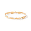 I Love You Forever Bracelet - 14K Gold Artist Wire with 14K Gold Artist Wire Wraps and Silver X's / 6.75" - S