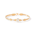 I Love You More Bracelet - 14K Gold Artist Wire and Sterling Silver / APR - White Topaz / 6.5" - XS
