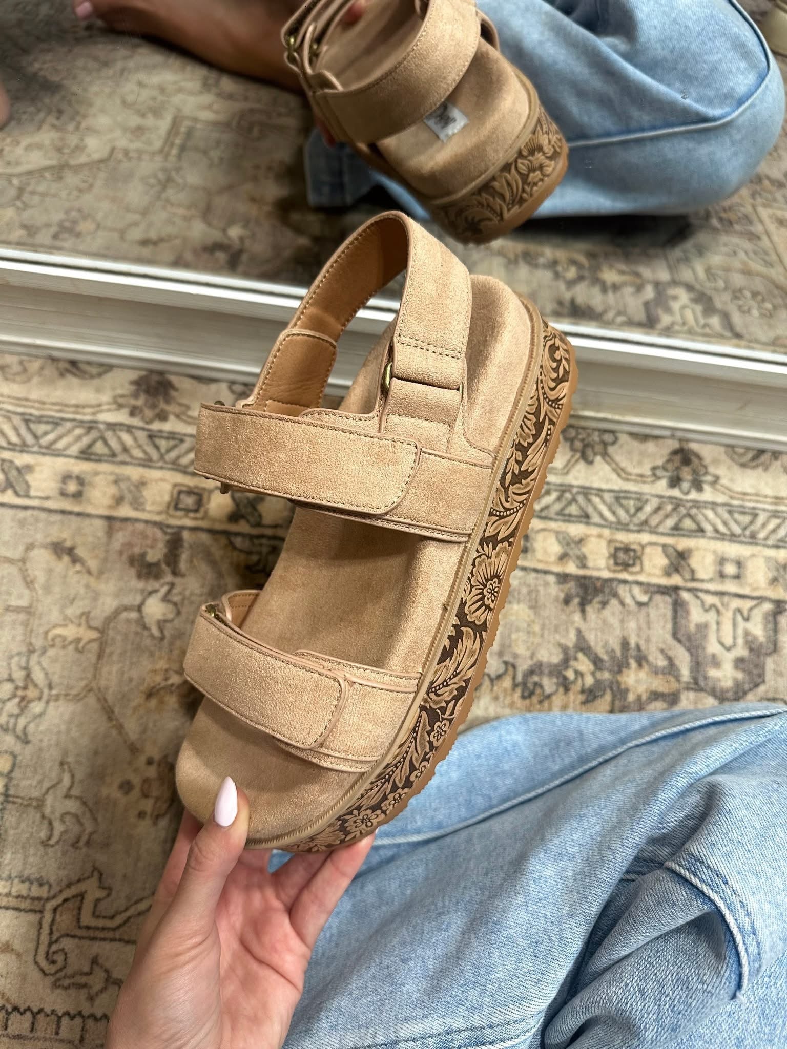 Very G Diana Nude Platform Wedge Sandal