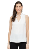 Jade Eggshell Ruffle Collar Top