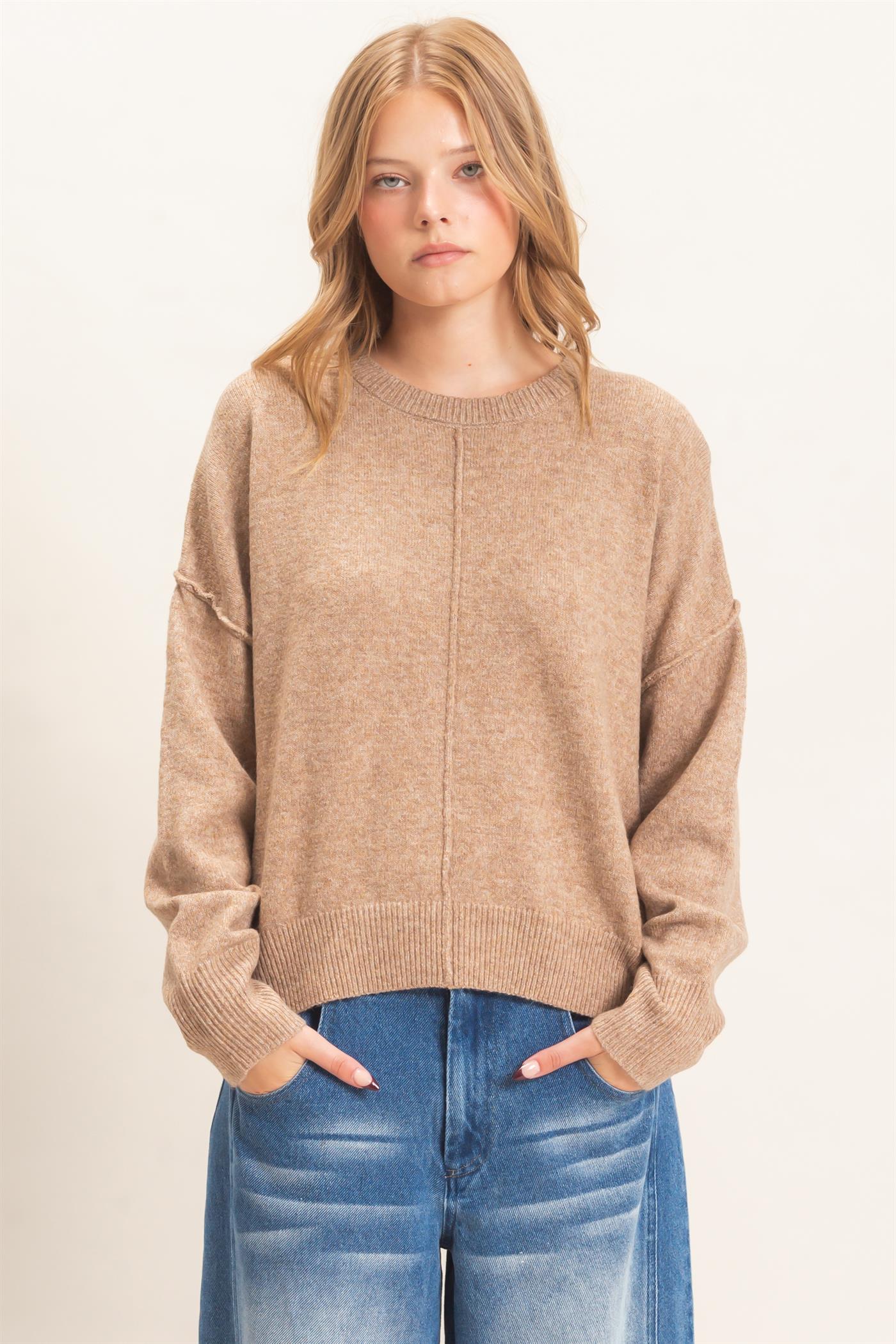HYFVE TAUPE SWEATER HF26E203-D