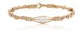 Free Spirit Bracelet - 14K Gold Artist Wire and Sterling Silver Scrollwork / 7.5" - L